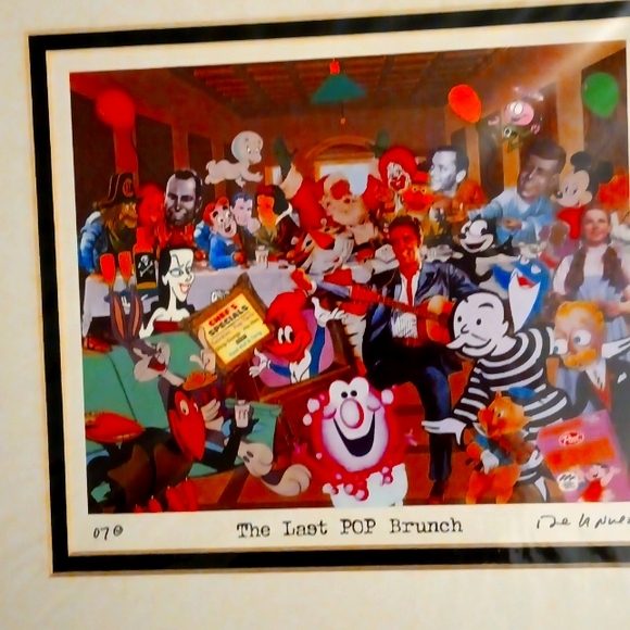 NELSON DE LA NUEZ Signed Print of THE LAST POP BRUNCH. - Picture 1 of 3